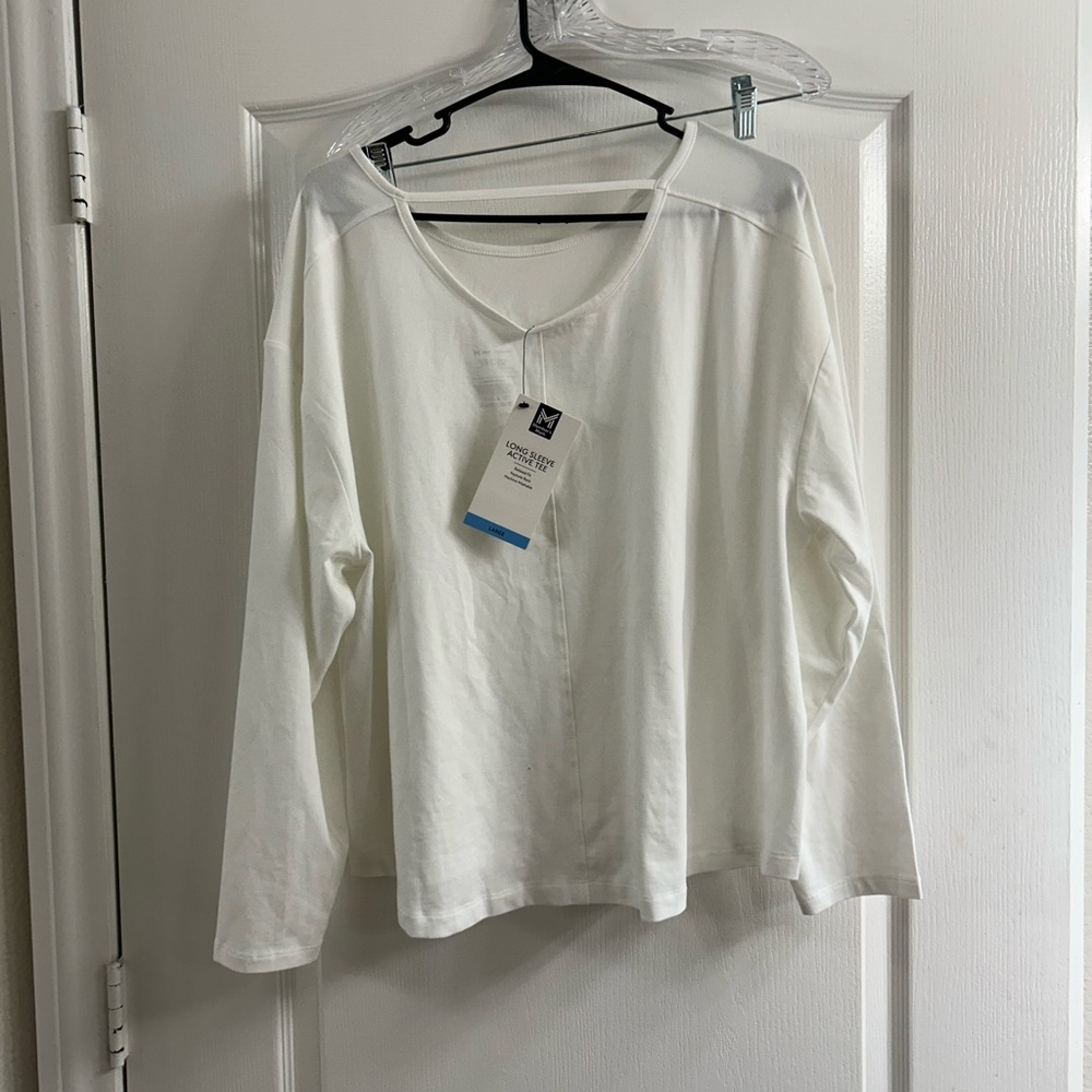 Women's White Long Sleeve Top